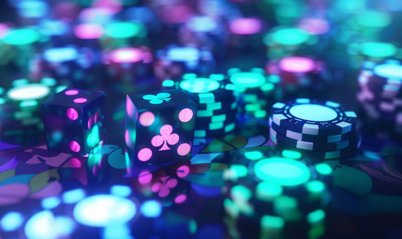 Ilustrasi Situs 4dlover – platform gaming daring dengan tema neon elektrik untuk penggemar sportsbook dan kasino